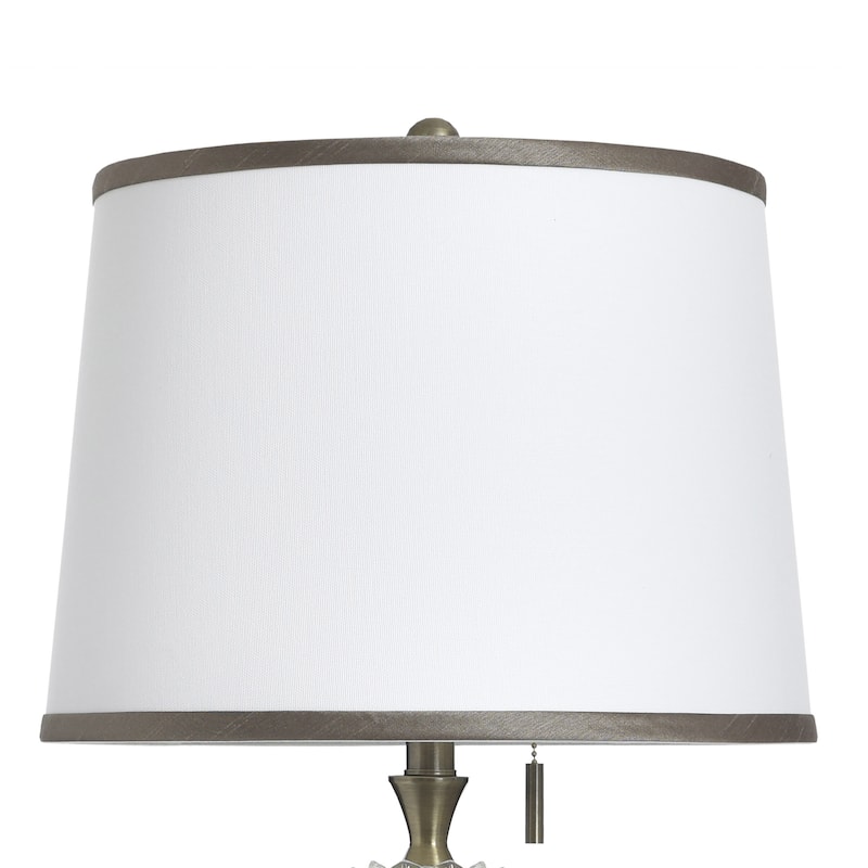 StyleCraft Coralie Steel Table Lamp - Hayla Gold - White Shade