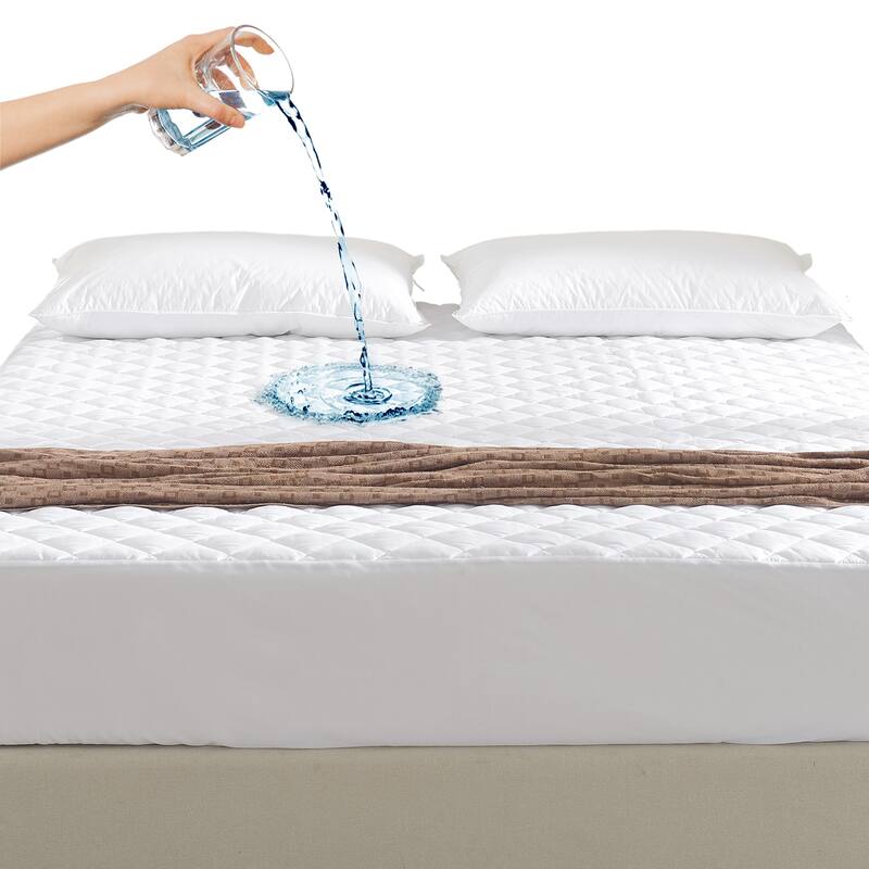 Cheer Collection Waterproof Quilted Mattress Protector - White - King