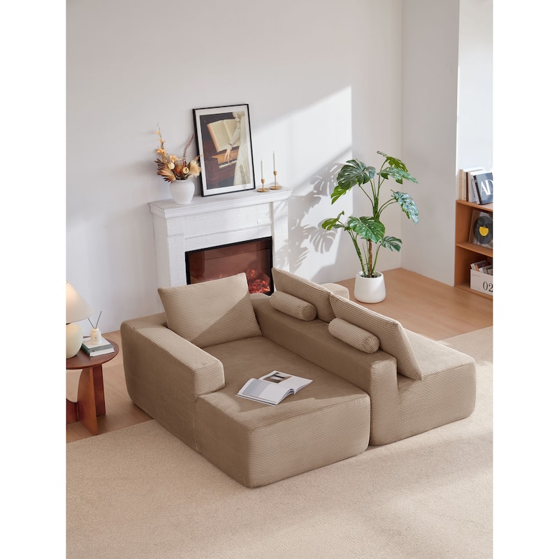 105" Cloud Sectional Couch with L-Shape Chaise,Modern Modular Sofa with Deep Seat, Upholstered Couches