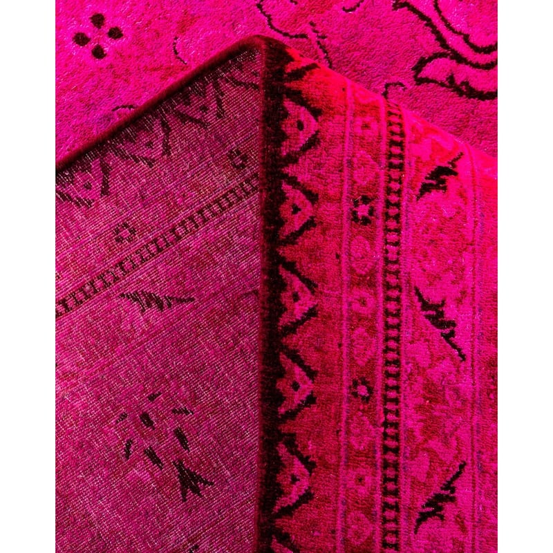 Contemporary Overdyed Wool Hand Knotted Area Rug - 6' 3" x 9' 0"