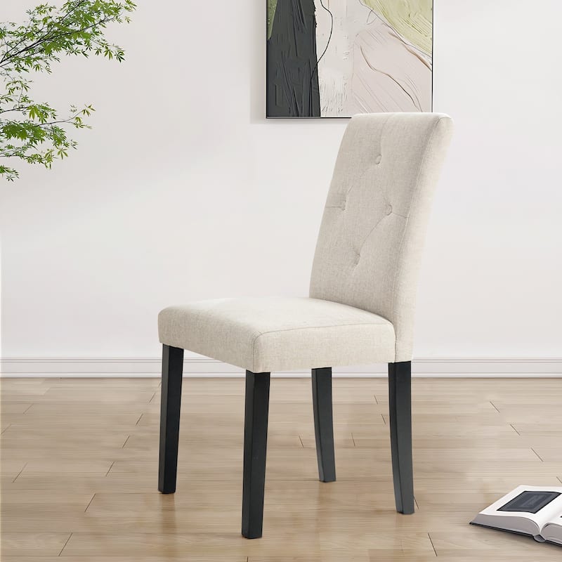 Upholstered Dining Chairs Set of 2/4/6 Modern Dining Chairs with Solid Wood Legs and High Back Dining Room Chairs