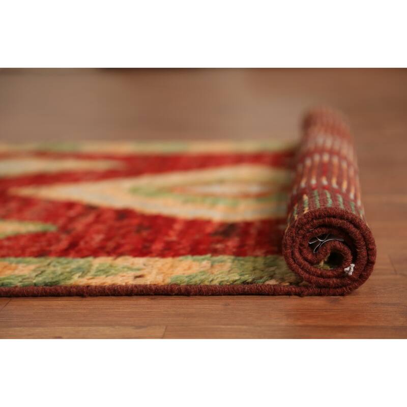 Moroccan Oriental Runner Rug Handmade Hallway Wool Carpet - 3'6" x 13'5"
