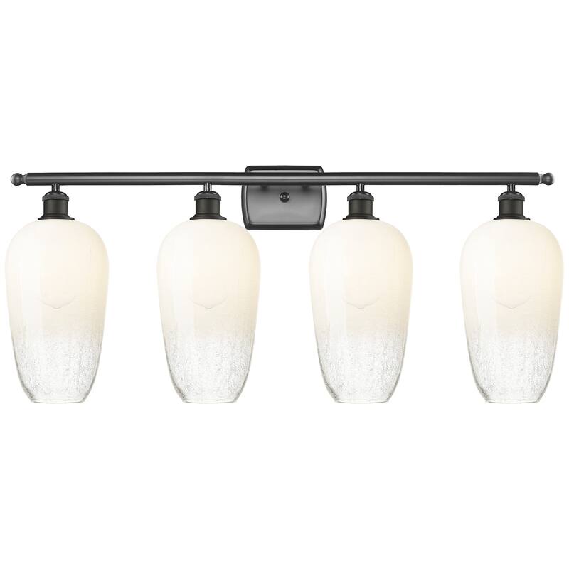 Innovations Lighting 516-4W-16-37 Brookhaven Flute Vanity Brookhaven - Oil Rubbed Bronze / Opal