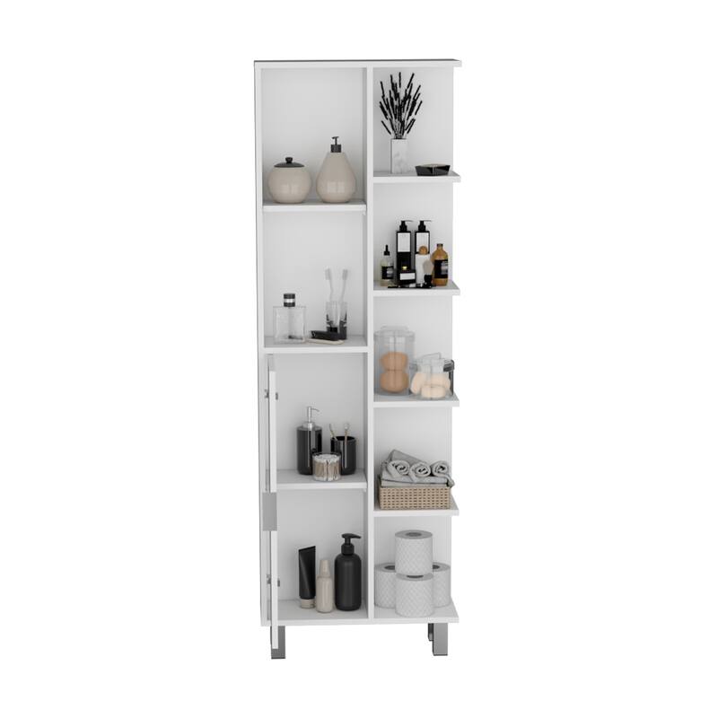 Crovie Linen 63-inch High Bathroom Cabinet Linen Storage