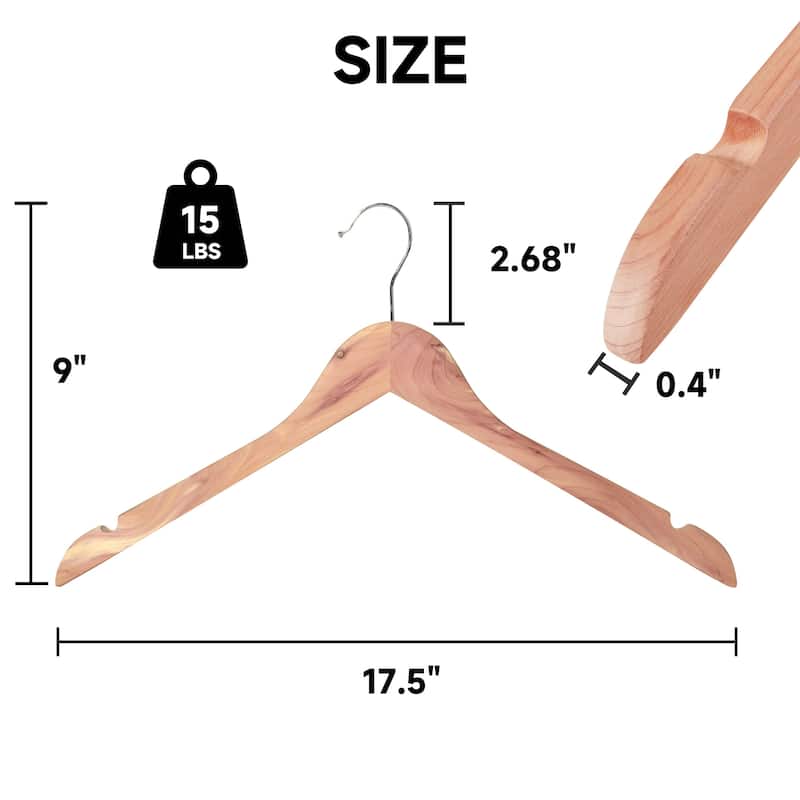 BP4U Premium Wooden Clothes Hangers, Solid Wood Coat Shirt Top Hangers for Jackets, Shirts, Dresses