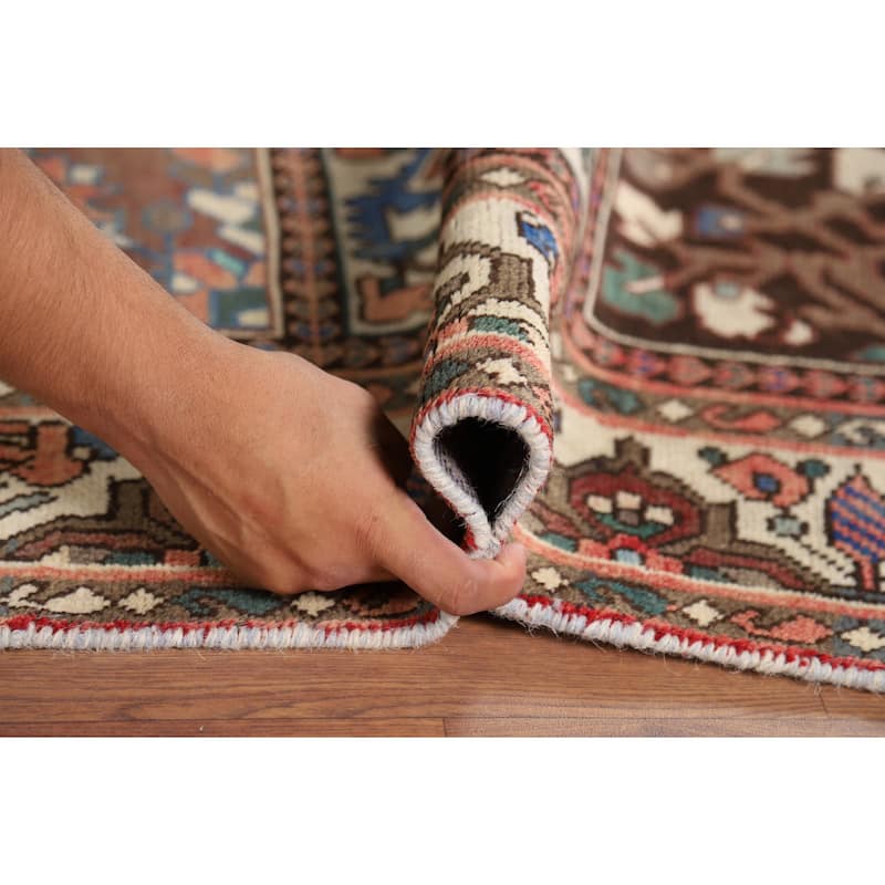 Traditional Bakhtiari Vintage Persian Rug Hand-Knotted Wool Carpet - 6'5" x 9'7"