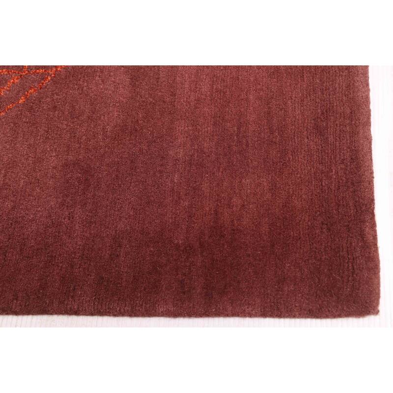 ECARPETGALLERY Hand-knotted Opulence Dark Brown Silk, Wool Rug - 7'11 x 9'10