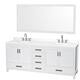 Option White / White Quartz Top / Brushed Chrome Hardware