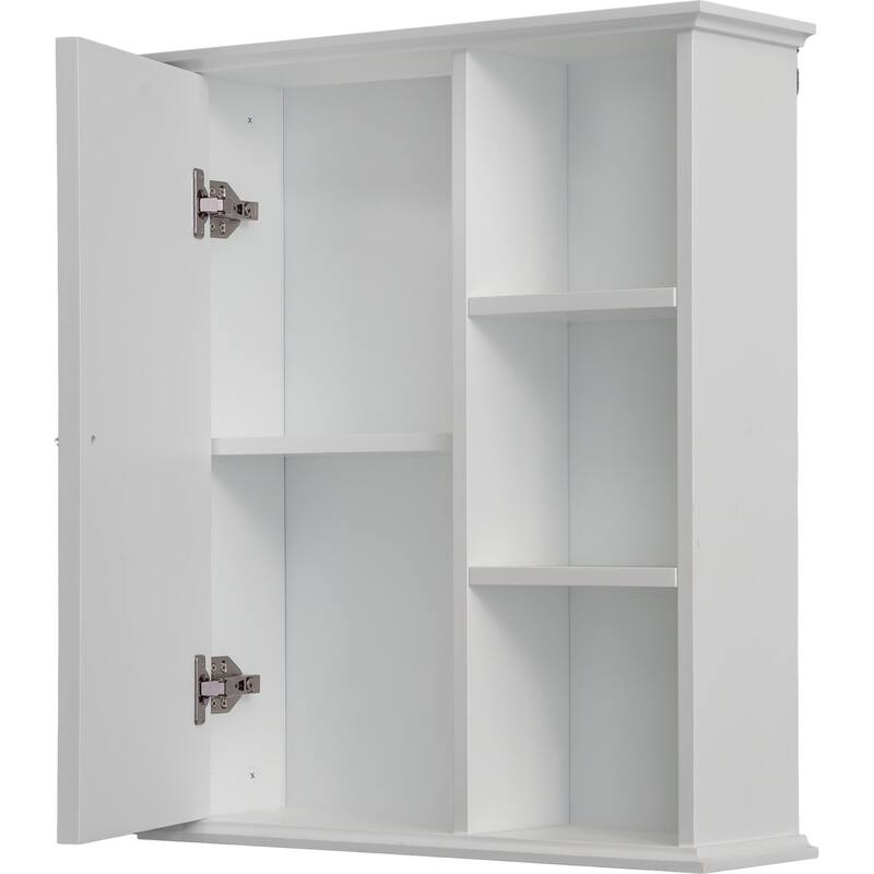 23.6" White Bathroom Wall Cabinet