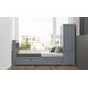 preview thumbnail 6 of 22, Twin Size Platform Bed with Twin Size Trundle and Footboard, Kids Bed Frame with Pull-Out Shelves and Storage Headboard, Grey