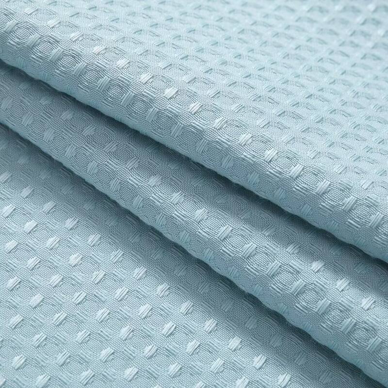 No Hook Waffle Weave Shower Curtain with Snap-in Liner