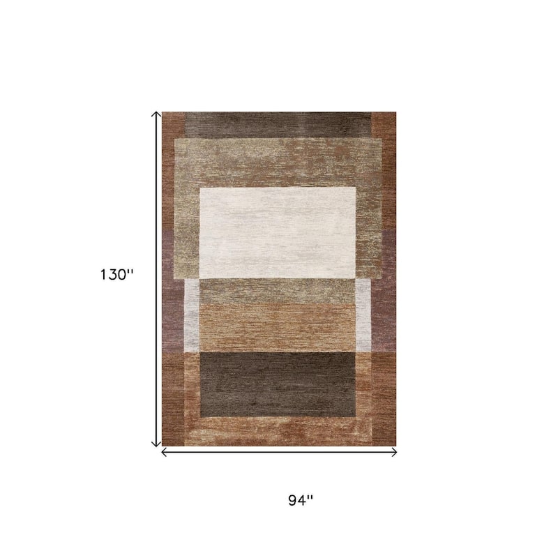 HomeRoots Geometric Modern Rectangle Area Rug - 8' X 11'