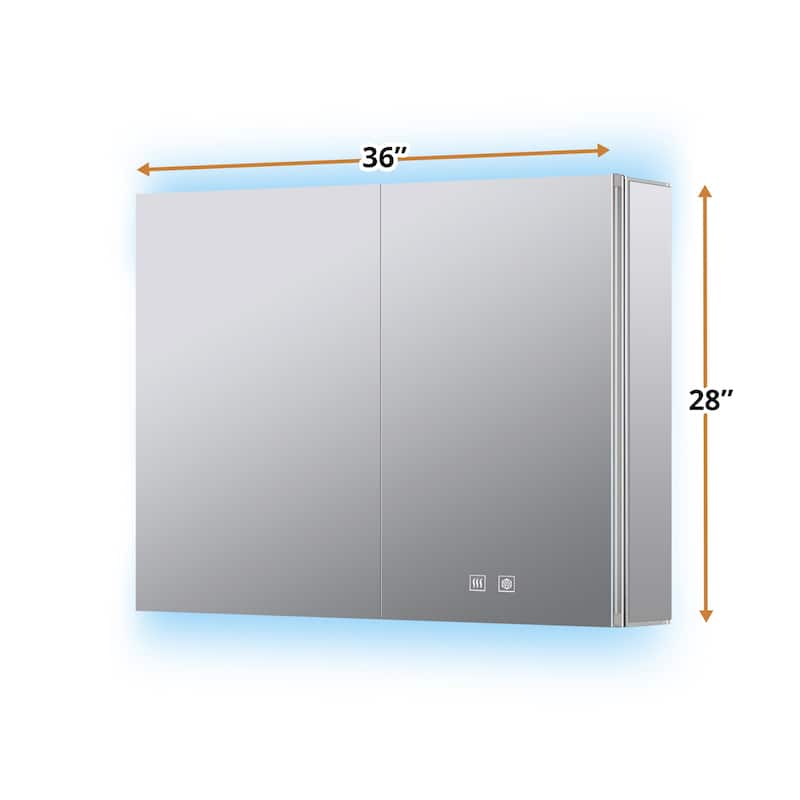 Corsica Surface-Mount LED Mirror Medicine Cabinet with Defogger