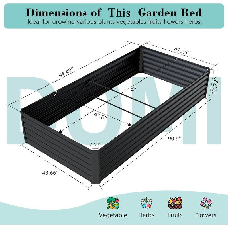 Heavy-Duty Outdoor Garden Planter Box for Vegetables with Safety Edge