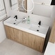 preview thumbnail 3 of 61, BNK 24/30/48/60 inch Freestanding Resin Sink Bathroom Vanity with Soft Close Door and Adjustable Shelf