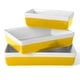 preview thumbnail 11 of 23, Martha Stewart 3 Piece Ceremic Bakeware Baker Set Yellow