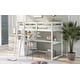 preview thumbnail 22 of 31, Stylish & Simple Twin Size Loft Bed with Desk and Shelves, Two Built-in Drawers, Safety Guaranteed, Multifunctionl Design, Gray