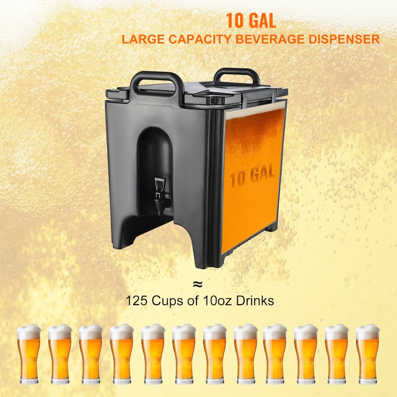 Insulated Beverage Dispenser for Hot Tea Coffee Water Restaurant Drink Shop