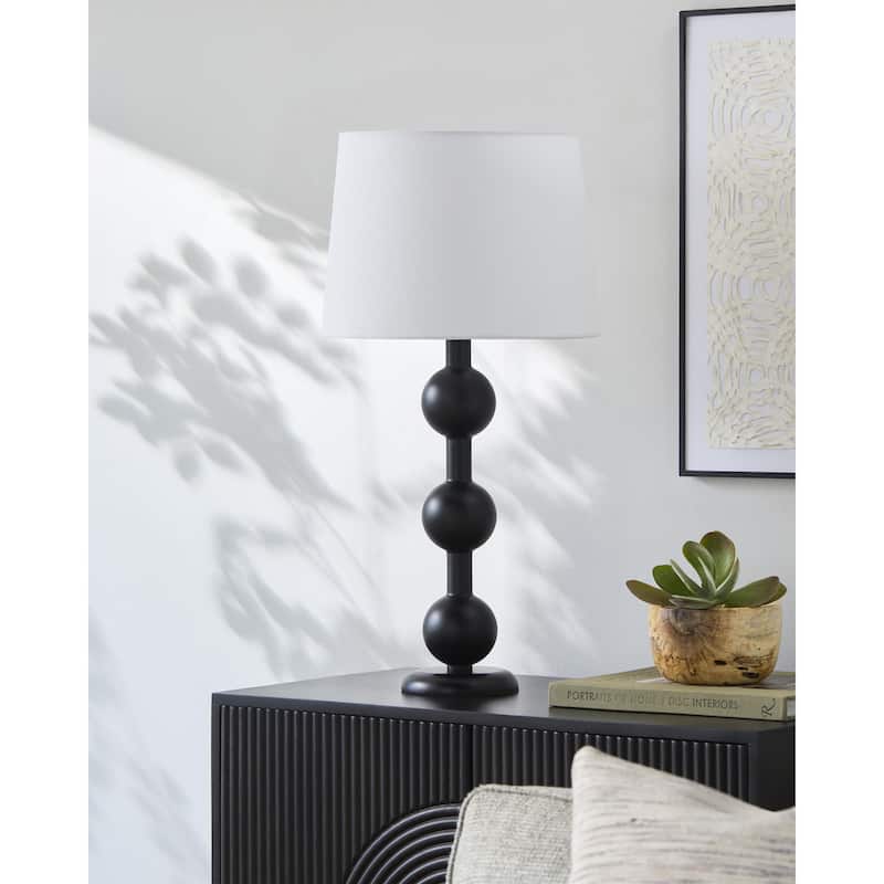 Livabliss Saline Traditional Accent Table Lamp - Black/White