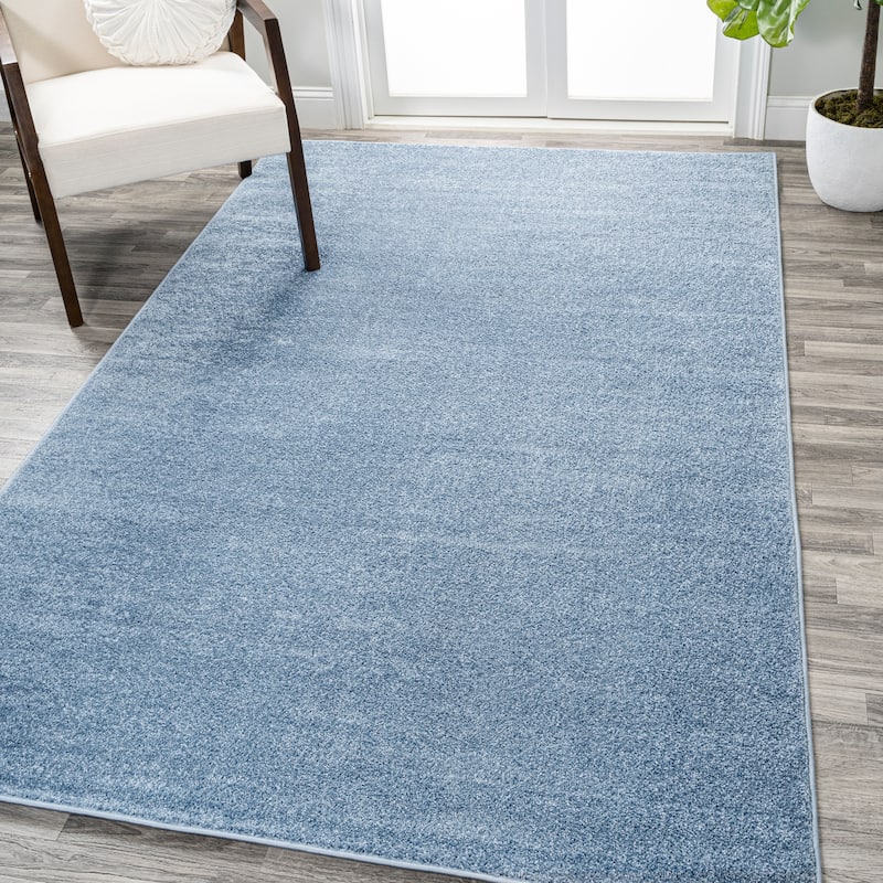 JONATHAN Y Tumbling Solid Low-Pile Area Rug - 6 X 9 - Classic Blue