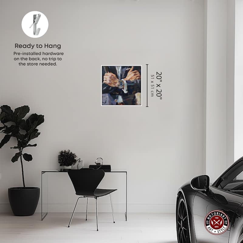 Notoriart Down To Business Framed Men Style 1 Piece Canvas Wall Art