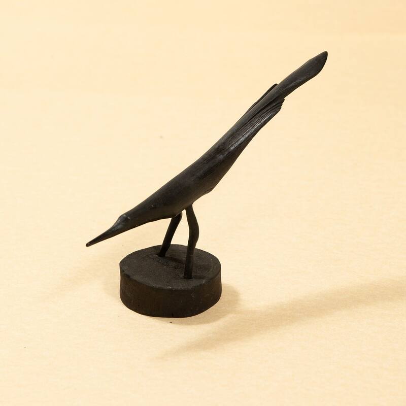 Wooden Bird Tabletop Figure - 12" - Black