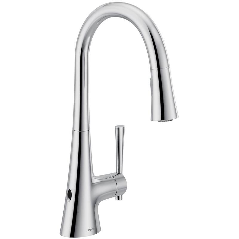 Moen Kurv 1.5 GPM Single Hole Pull Down Kitchen Faucet with Hands Free