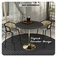 preview thumbnail 5 of 21, LeisureMod Verve 48" Round Bar Dining Table with Sintered Stone TableTop and Brushed Gold Base for Kitchen & Dining Room