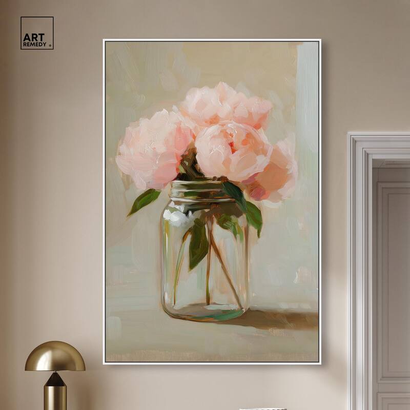 Jar of Petals Canvas by Art Remedy