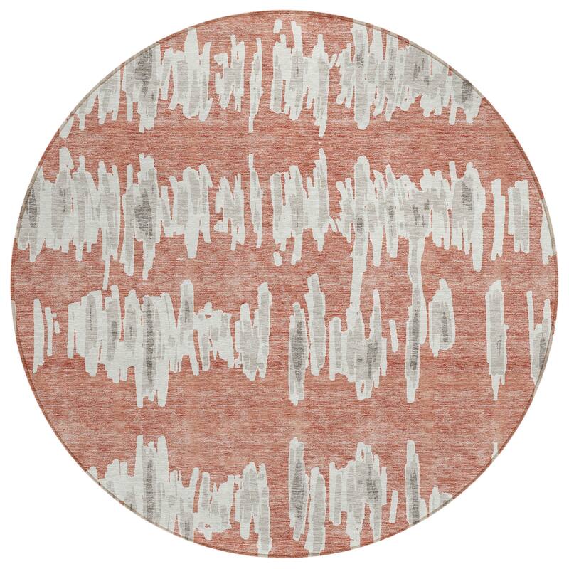 Machine Washable Indoor/ Outdoor Chantille Abstract Contemporary Rug