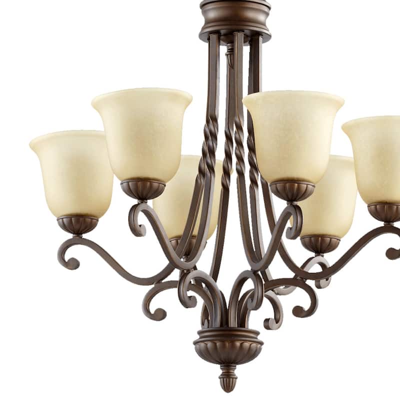 Quorum International 6078-6 Bolivar 6 Light 28" Wide Chandelier