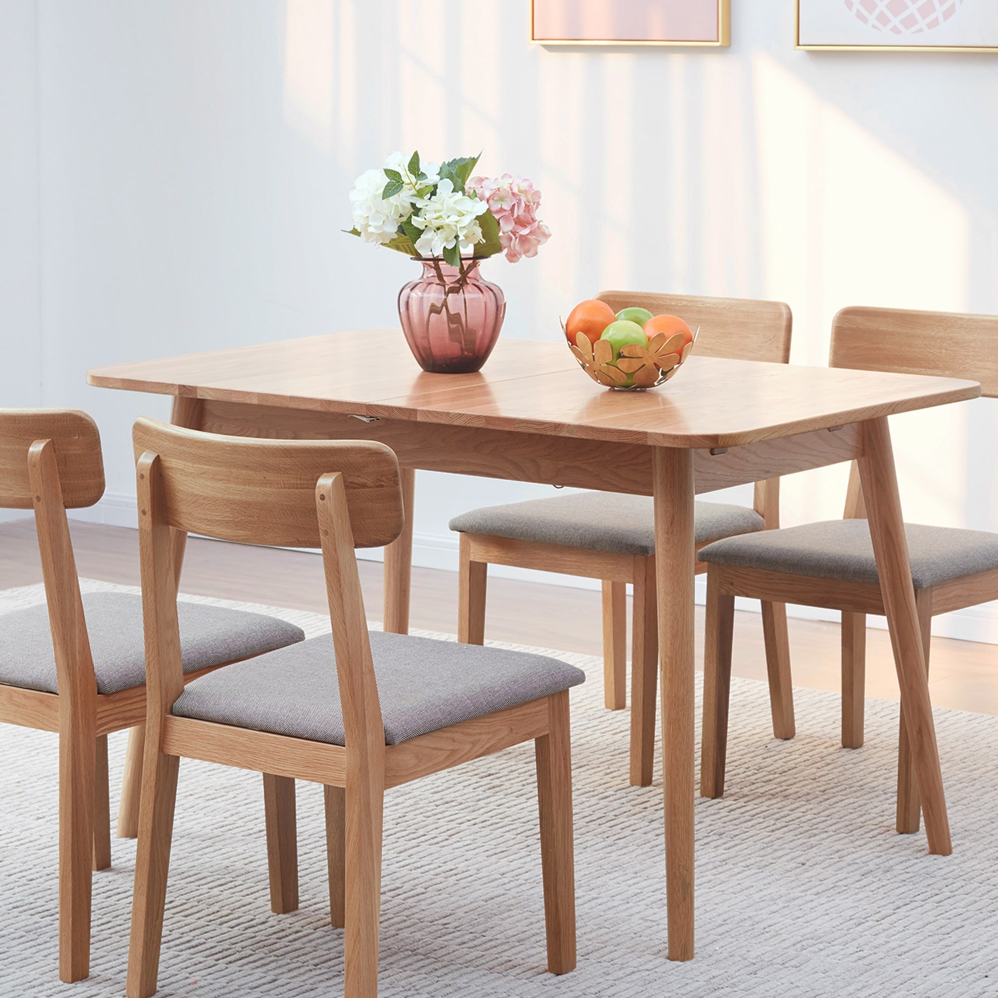 Rounded corner dining table store