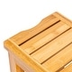 preview thumbnail 4 of 3, Bamboo Shower Bath Stool Wood Seat Bench for Indoor or Outdoor Use