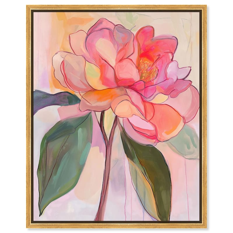 Softly Unfurling I Canvas by Art Remedy - 36" x 45" - Gold