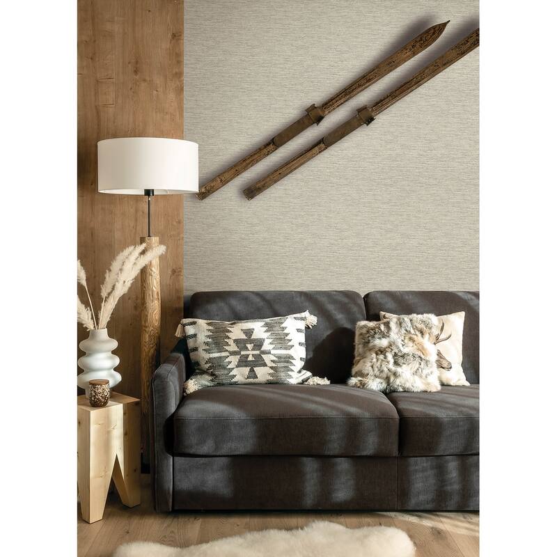 Wool Texture Pewter Wallpaper