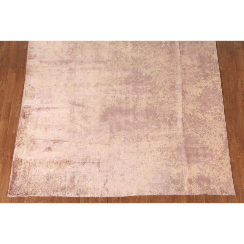 Modern Abstract Indian Area Rug Handmade Wool Carpet - 6'8"x 9'10"