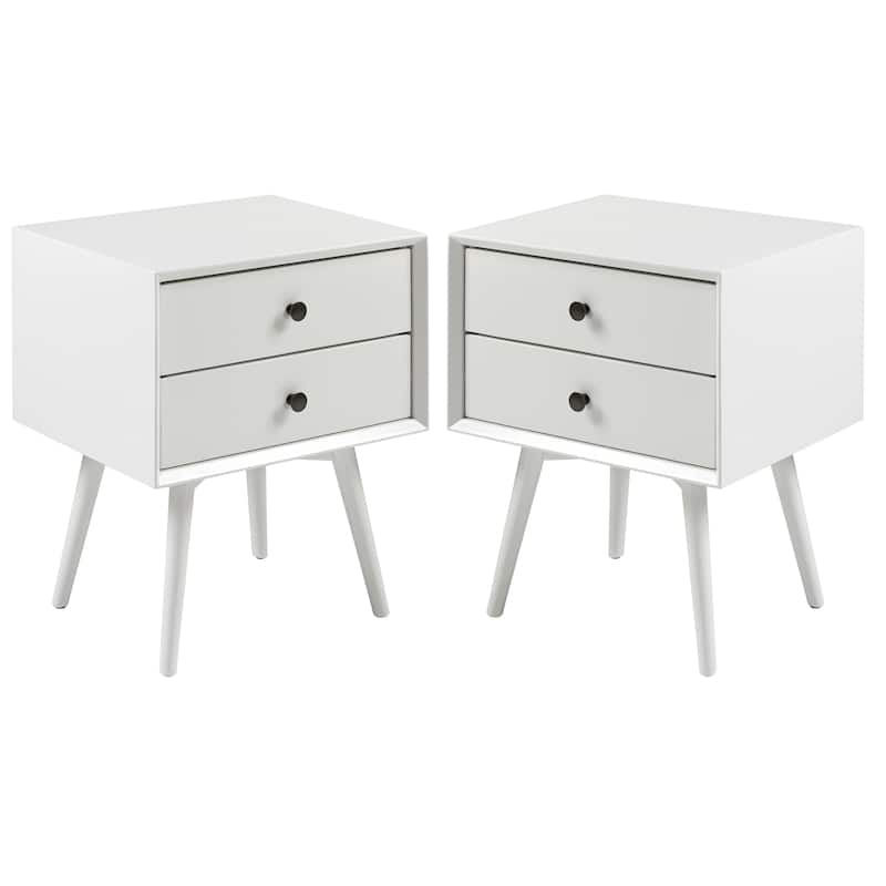Middlebrook Mid-Century Solid Wood 2-Drawer Nightstand (Set of 2)