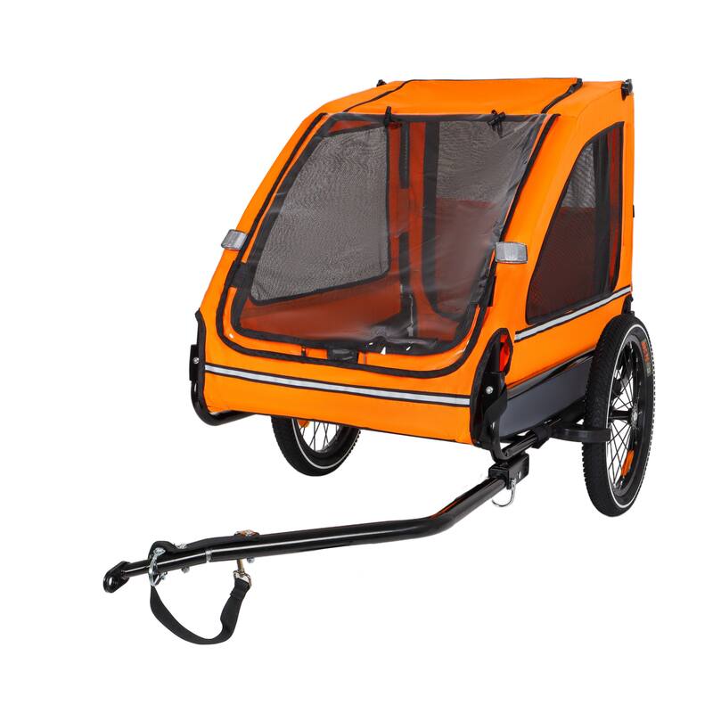 Pet Bike Trailer Dog Cart for Bicycle,Suitable for Small and Medium Pets, Easy Folding Cart Frame, Non-Slip Floor