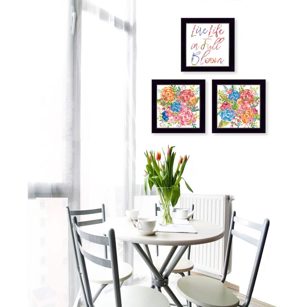 Trendy Decor 4U "Live Life in FULL Bloom!" Printed Framed Wall Art by Heidi Kuntz