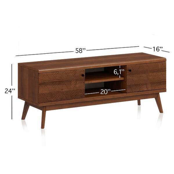 Living Skog Midcentury TV Stand for TV's up to 65'' On Sale Bed