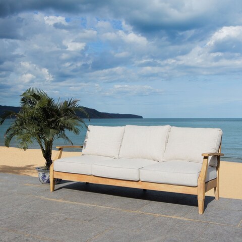 SAFAVIEH Couture Martinique Wood Patio Sofa