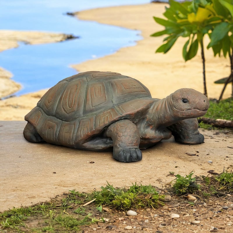 Garden Turtle Statue, Outdoor Concrete Tortoise Statue for Home Decor