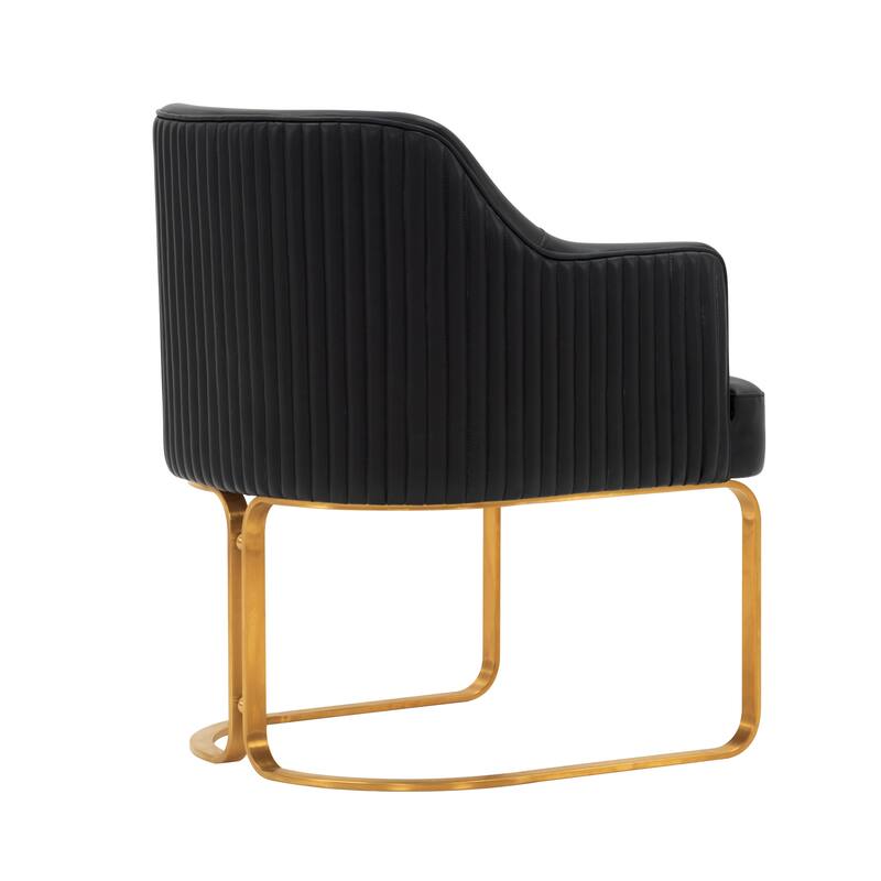 Manhattan Comfort Modern Edra Leatherette Dining Armchair