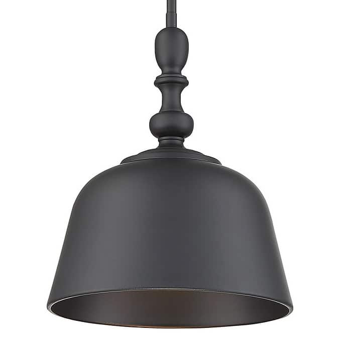 Savoy House Berg 12" Wide Pendant with Metal Shade - Matte Black