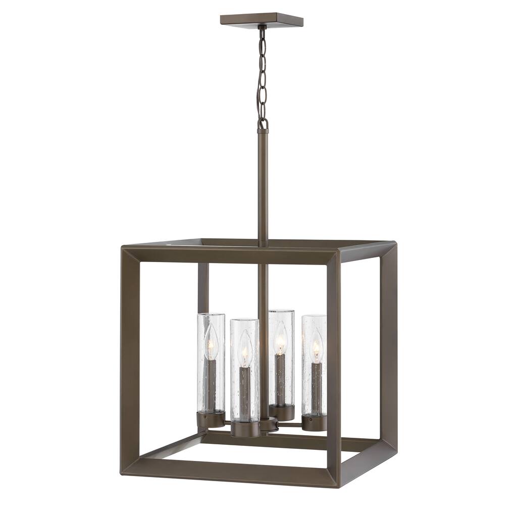 Hinkley Carson 3-Light Outdoor Chandelier in Vintage Iron