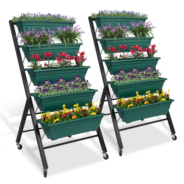 Kinbor 5-Tier Vertical Raised Garden Bed, Elevated Freestanding