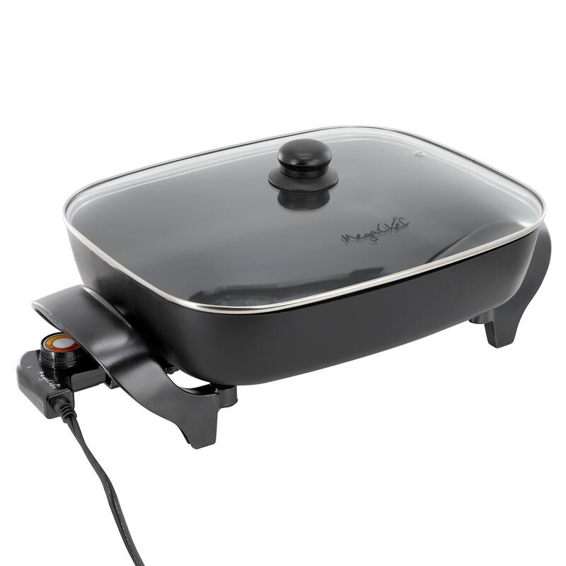 14.96 Inch Non-Stick Coating Electric Fry Pan with Temperature Control