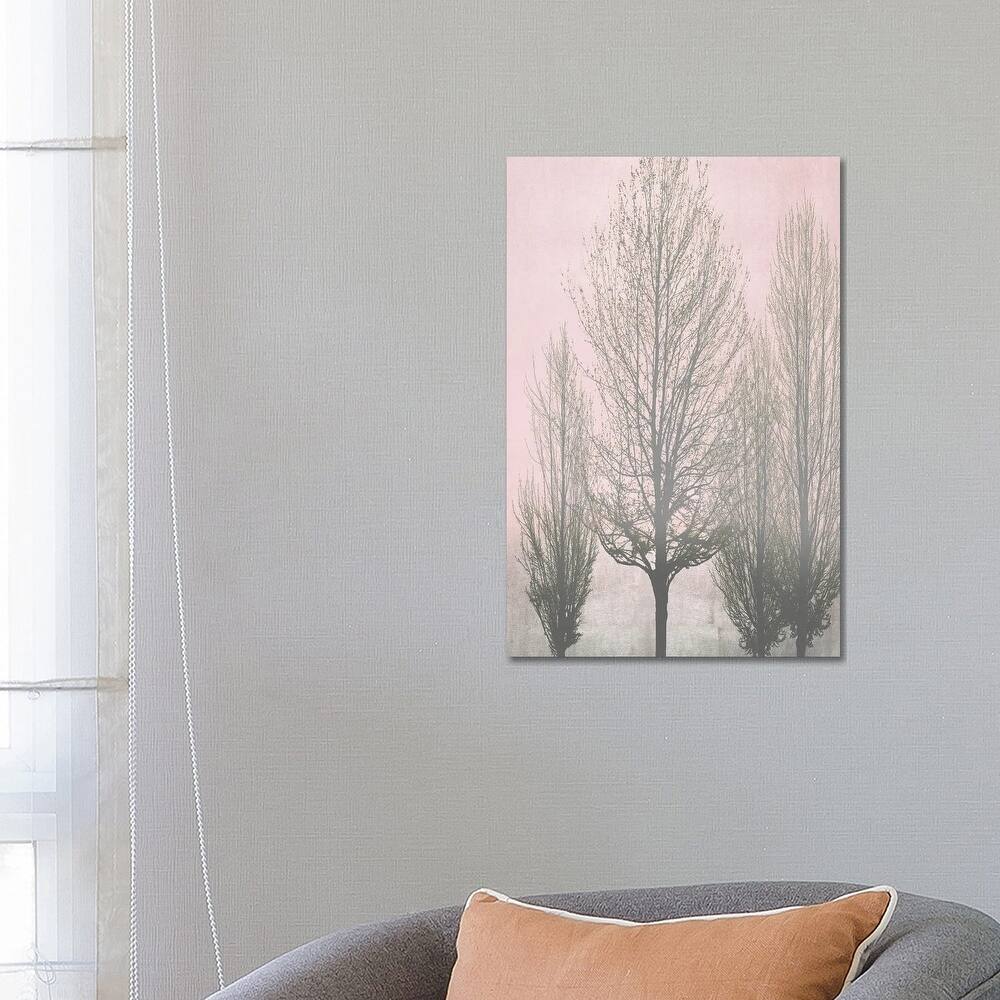 iCanvas "Gray Trees On Pink Panel II" by Kate Bennett Canvas Print