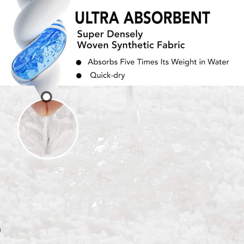 Deconovo Bathroom Rugs, Non Slip Absorbent Shower Bathroom Mat (1 PC)