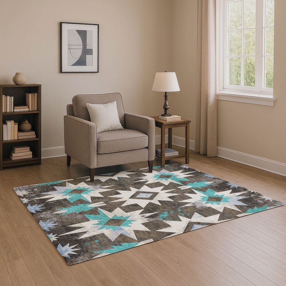 Premium Washable Super Soft Boho Geo Mayfield Rug